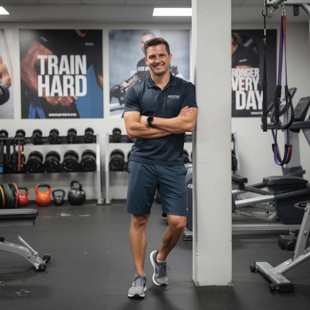 Muškarac koji uživa u šalici čaja prije vježbanja, pun entuzijazma i motivacije.